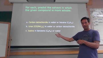 Chapter 13 Part 1 - formation of a solution