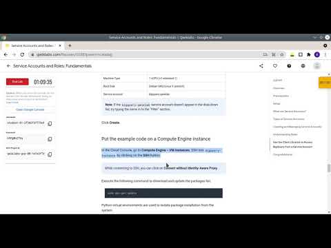 Qwiklabs: Service Accounts and Roles: Fundamentals