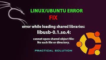 LINUX FIX: libusb-0.1.so.4: cannot open shared object file: No such file or directory