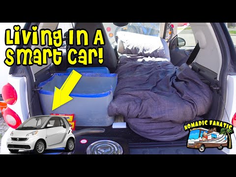Camping/Living in Worlds Smallest Car ~ A SMART CAR LIFE