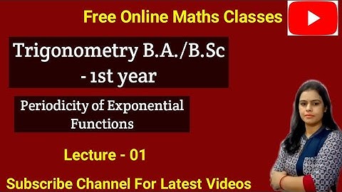 Circular Function of Complex Variables||Trigonometry B.A./B.Sc 1st year maths||Chapter - 8th