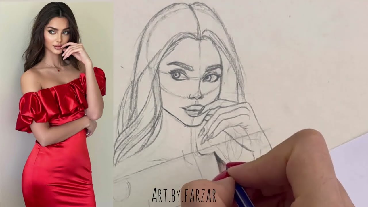 How to draw satin dress