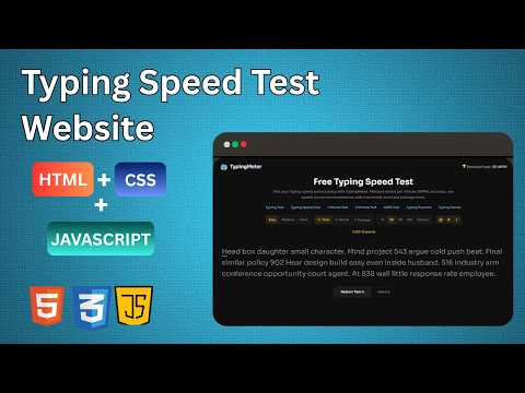 Typing Speed Test Website in HTML, CSS & JS | Trailer