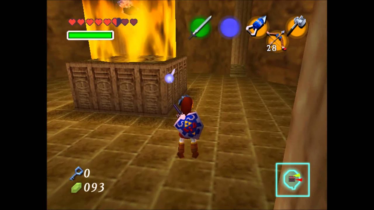 TLZ Oot Version 1.0 part 36 Fire Temple Boss and Fire Medalion YouTube