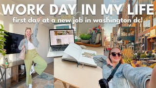 WORK DAY IN MY LIFE 👜 first day at my new 9-5 job, grwm, what's in my work bag | Charlotte Pratt