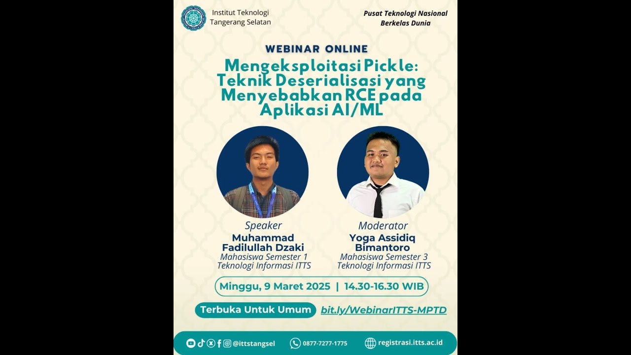 Webinar - Remote Code Execution (RCE) dalam aplikasi AI/ML - YouTube