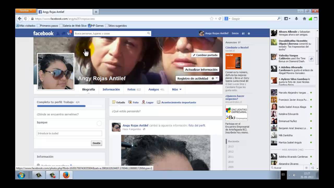 Facebook cambiar foto de perfil