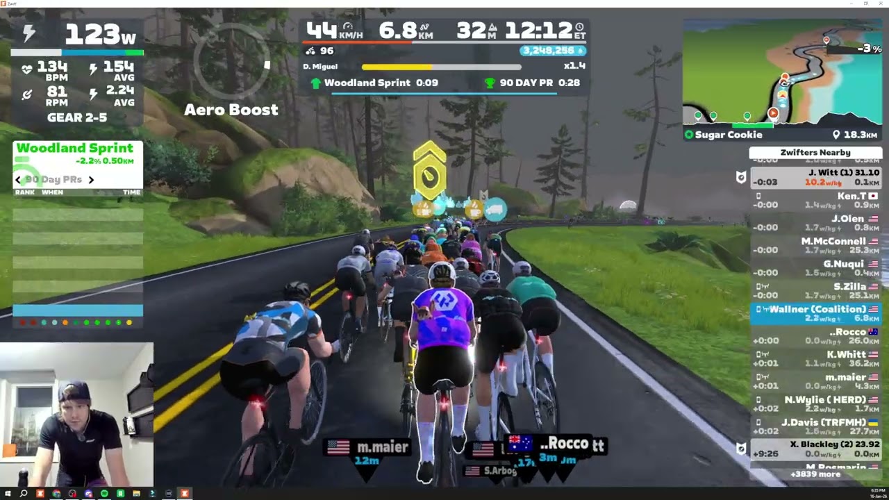 2026-Jan-16: Zwift - Pacer Group Ride: Sugar Cookie in Watopia with Miguel