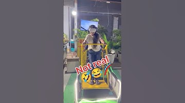 Not real vr funny roller coaster ride #rollercoaster #vrfails #funny