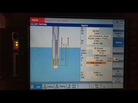 How to Use Tapping Cycle in Siemens Controller Sinumerik 828 D Basic@CNCstudy