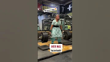 103 Kg Trap Bar Deadlift At The Age Of 70 Years Deadlifting Age Powerful Trending Viralvideo 