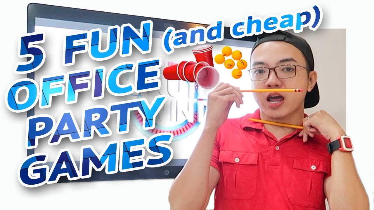 5 FUN and CHEAP PARTY GAMES AT WORK ? | Minute To Win It Style - YouTube