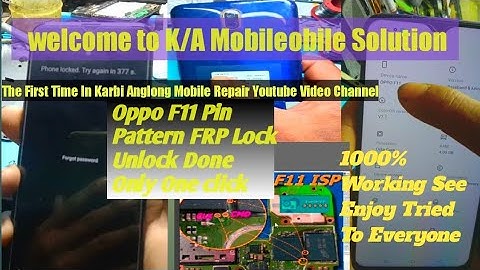 Oppo F11 Pin Pattern FRP lock unlock Done | 1000% working No needs Box Only One MST Tool See Enjoy