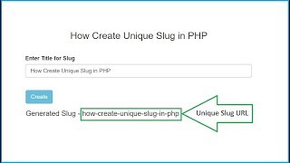 How to Generate Unique URL Slug in PHP Wealth