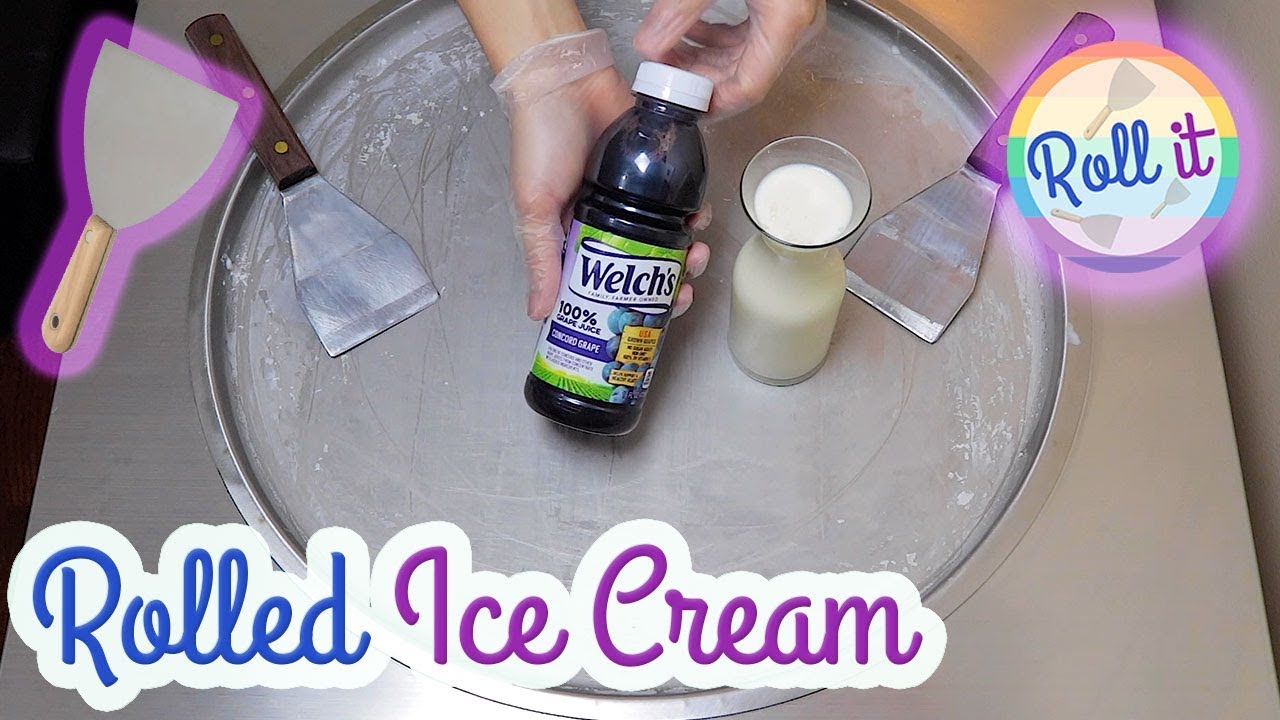 Welch Grapes Rolled Ice Cream Made with Grape Juice Welch Asmr