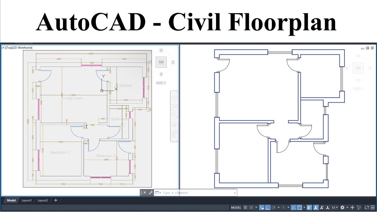 Civil Floor Plan in AutoCAD | Learn Civil Floor Planning in AutoCAD ...