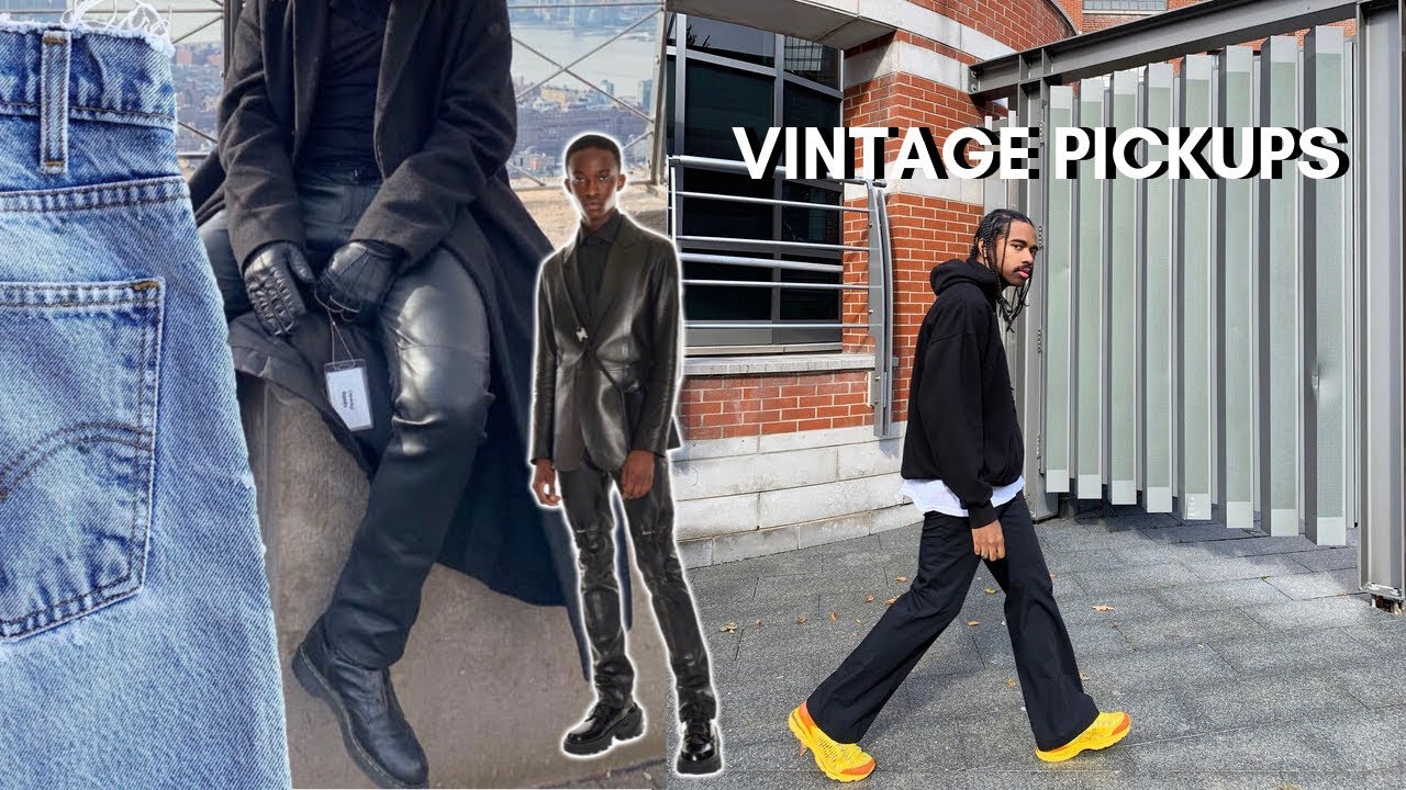 vintage leather pants mens