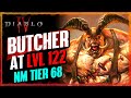 A Wild LVL 122 BUTCHER Has Appeared ! |  Nightmare Dungeon Tier 68 Gameplay | Diablo 4