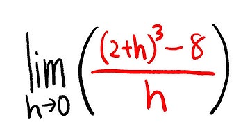 limit of ((2+,h)^3-8)/h as h goes to 0, calculus 1 tutorial