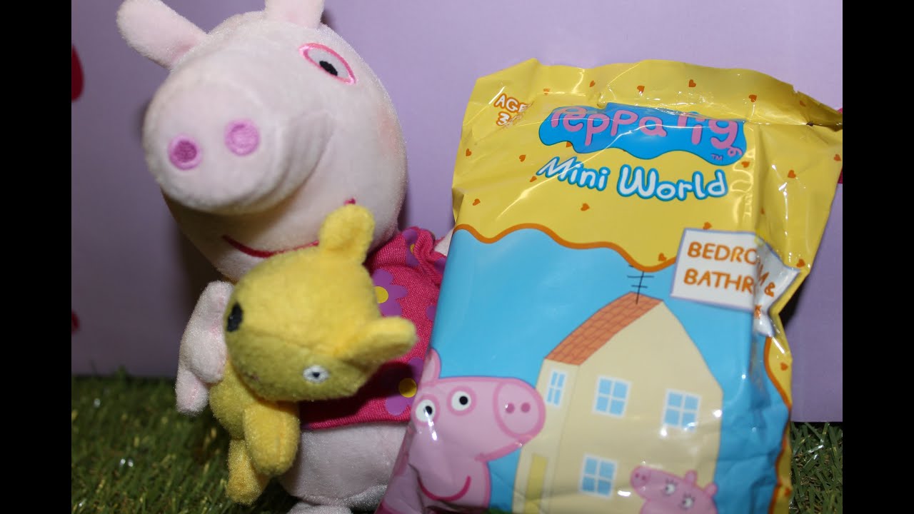 PEPPA PIG!! Peppa Pig Mini World blind bag and talking plush toy