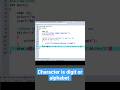 C Program to check whether a character is digit or alphabet #c#shorts
