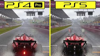 F1 24 PS4 Pro vs PS5 Graphics Comparison - Red Bull Ring | Rain Weather #eapartner