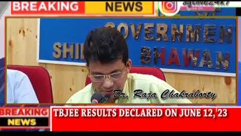 #TBJEE RESULTS DECLARED ON JUNE 12,2023 #drrajachakraborty #agtlive24x7