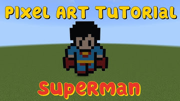 Minecraft Pixel Art Tutorial - Superman
