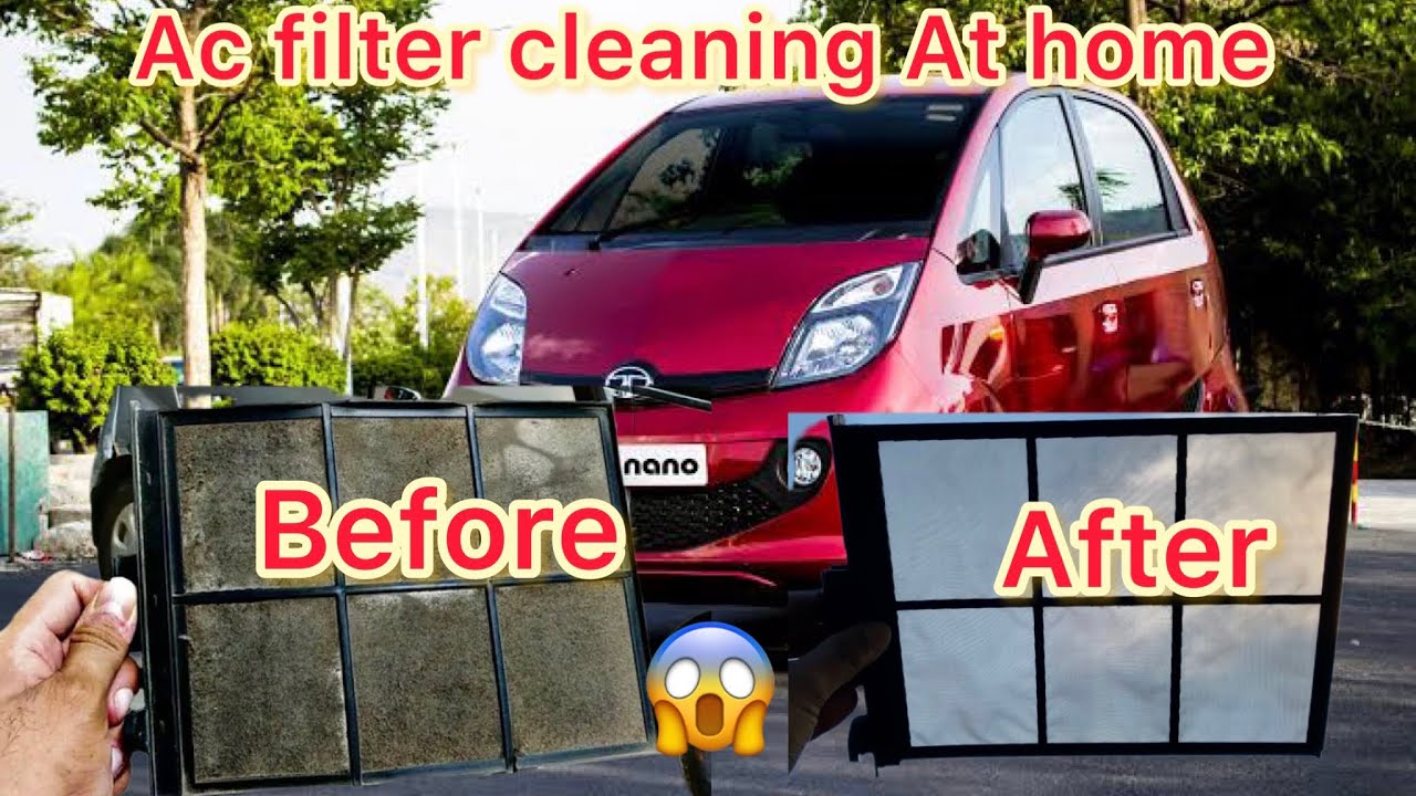Ac filter cleaning car ac filter tata nano YouTube