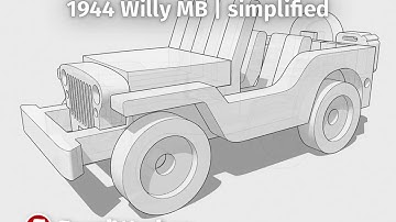 Willys MB simplified 3D-Model