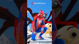 Spiderman Selamatkan Bocil Ipin Dikejar Kereta Choochoo #shorts #upinipin #gta5 #viral