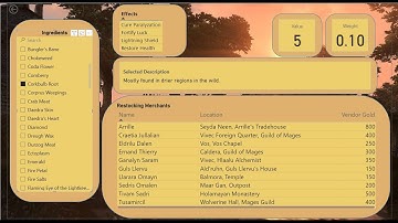 Morrowind Alchemy Dashboard Demo