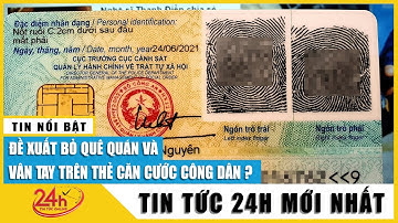 Đề xuất bỏ vân tay, quê quán trên thẻ căn cước công dân gắn chíp | TV24h