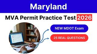 Maryland MVA Permit Practice Test 2026 | 25 NEW MDOT Exam Questions & Answers