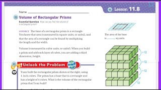 Go Math 5th Grade Lesson 11.8 Volume of Rectangular Prisms