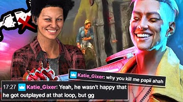 SALTY NEA RAGE QUITS WHEN SWF SABO HOOKS AGAINST MY TRICKSTER... | Dead By Daylight