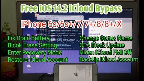 Bypass iCloud  iOS 14.2 Free tool all in one iphone 6s 6s+/7/7+/8/8+/X Fix All 100%