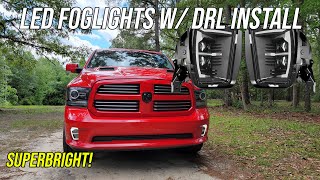 LED Fog lights with DRLs Install & Review  2017 RAM  Amazon Special!