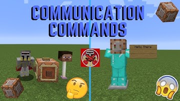 Command Block Tutorial #10: Communication Commands in Minecraft