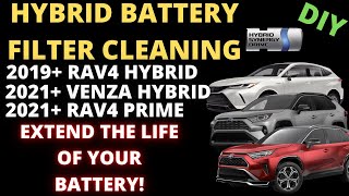 how to replace hybrid battery fan filter : 2019  rav4 hybrid, 2021  venza hybrid and 2021 rav4 prime