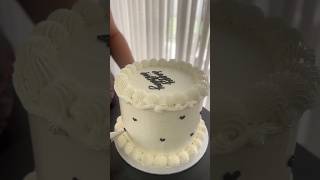 Watch me decorate a “simple” birthday cake 🤍 #cakedecorating #cakedesign #buttercream #birthdaycake Watch me decorate a “simple” birthday cake 🤍 #cakedecorating #cakedesign #buttercream #birthdaycake