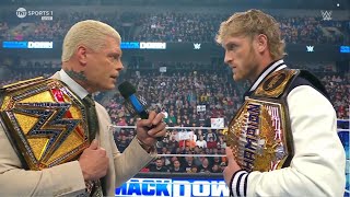 Full Segment: Logan Paul meets Cody Rhodes  Smackdown 5/10/2024