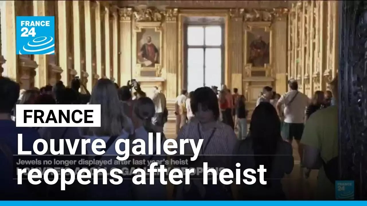 Louvre Museum's Apollo gallery reopens, almost a year after the heist • FRANCE 24 English