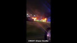 At least two people killed in fiery wrong-way crash early Sunday morning