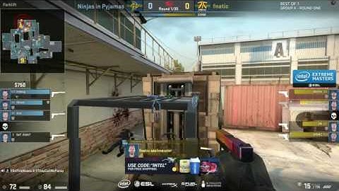 JW 1v3 clutch first round Fnatic vs NIP IEM KATOWICE 2017