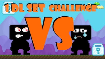 1 DL SET CHALLENGE ! | Growtopia (Funny Montage)