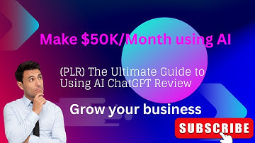 (PLR) The Ultimate Guide to Using AI ChatGPT Review-