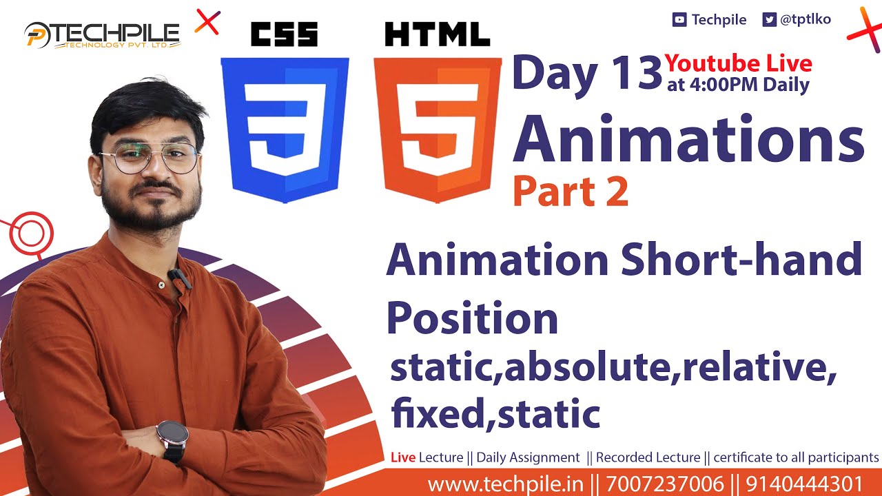 Animation shorthand animation fill mode position in css day 14