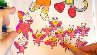 Dora The Explorer Coloring Pages Dora Dance With Bugga Bugga Coloring Book For Kids