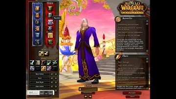 how to create a new character in wow